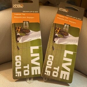 2 Lewis Clark gear up & go luggage tag “Live to Golf